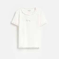 Reserved - Rebrasta bluza s mašnom