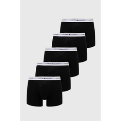 Boksarice Tommy Hilfiger 5-pack moški, črna barva