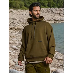Sinsay - Hoodie sa visokim ovratnikom - khaki