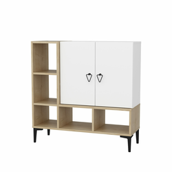 Wallity Komoda Platin 100x100x35cm Hrast-Bela