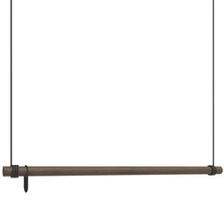 Stoječi obešalnik SWING 110 cm, temno rjava, les, LIND DNA