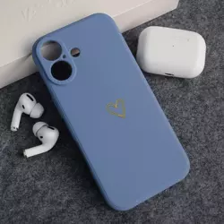 Maska Golden Heartbeat za iPhone 17 plava
