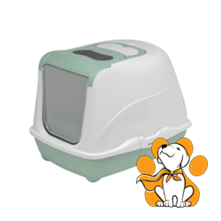 Moderna Flip Cat Large Green 50cm, Zatvoreni Toalet Za Mačke u Zelenoj Boji