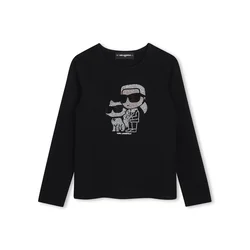 Karl Lagerfeld Kids Bluza Z31463 D Črna Regular Fit
