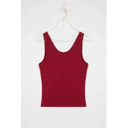 Trendyol Curve Ženska majica Tbbss25Cv00019, Bordo
