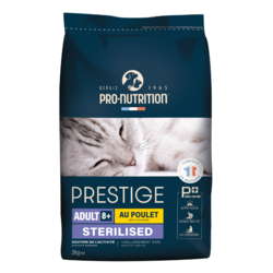 PRO-NUTRITION Suva hrana za mačke Prestige Adult 8+ Sterilised, Piletina, 2kg