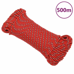 Brodski konop crveni 3 mm 500 m od polipropilena