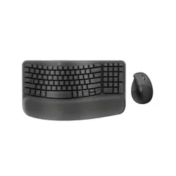 Logitech Set bežična tastatura i miš Wave Keys + Lift Combo, 4000 DPI, US, Tamnosivi