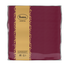 Violeta Salvete Premium Supersoft, 38x38, 40/1, Bordo