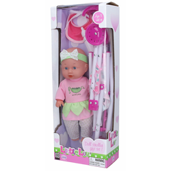 Dojenček z vozičkom 28 cm