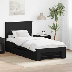 Krevetna konstrukcija Crna 80 x 200 cm Konstruirano drvo