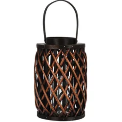 Svetilka za sveče 30 cm rjava vrba KO-438900050