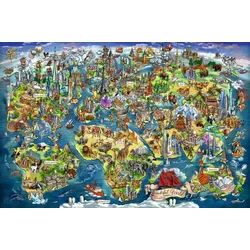 Ravensburger slagalica Mapa sveta, 1500 delova