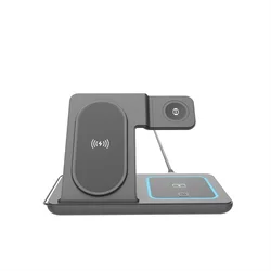 TA-WPC31A-01-BK Gembird Sklopivi bežieni punjae 3 u 1, 15 W, Apple Watch, crni