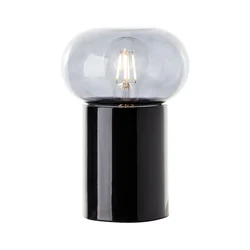 Brilliant - Stona lampa KNUT 1xE27/25W/230V crna/prozirna