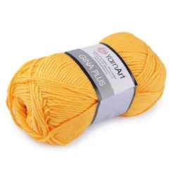 Pletena preja Gina / Jeans Plus 100 g - (35) gorčica