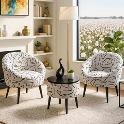 ATELIER DEL SOFA Fotelje i klub stočić Lida Black White