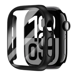 BHO Zaštita stakla za pametni sat + Zaštitna maska za pametni sat za Apple Watch S11/S10, Crna