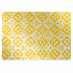 Decormat Podloga za stol Yellow white pattern 120x90 cm 2 cm