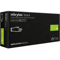 Jednokratne Rukavice Od Nitrila Nitrylex Black Crne Bez Pudera 100 kom Veličina S
