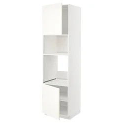 METOD Visoki element za ugradne uređaje, bela/Vallstena bela, 60x60x220 cm