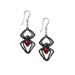 Uhani ALCHEMY GOTHIC - Black Widow - E428B