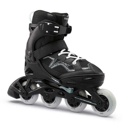 OXELO Crno-kaki dečji roleri FITNESS FIT 3 UK 2.5-5 - EU 35-38