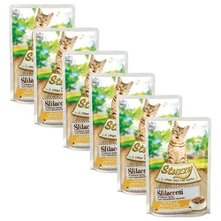 Stuzzy Cat Shreds chicken with ham 6x85 g