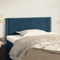 Vidaxl Posteljno vzglavje temno modro 100x5x78/88 cm žamet