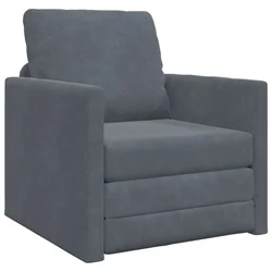 Krevet na razvlačenje Tamno siva 74 x 77 x 81 cm Baršun