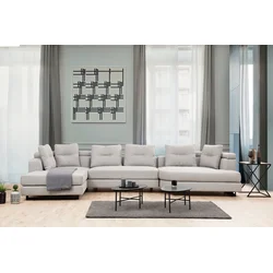 Atelier del Sofa Ugaona garnitura Padova 100x70x140cm Svetlosiva
