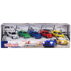 Avtomobilčki Japan Series 5 kosov Giftpack Majorette kovane z vzmetjo dolžina 7,5 cm komplet 5 vrst v darilni embalaži