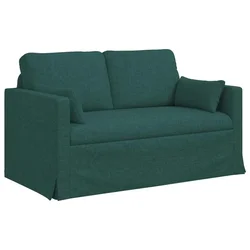 Vidaxl Kavč Temno zelena 139 x 78 x 80 cm blago