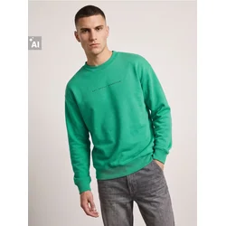 Sinsay - Crewneck duks sa natpisom - zelena