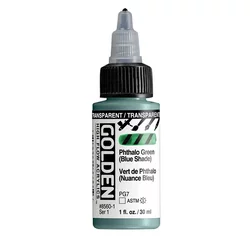 Golden Artist Colors High Flow Akrilna barva Transparent Phthalo Green (Blue Shade) 30 ml 1 kos