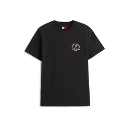Tommy Jeans Majica brusnica/črna/bela