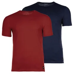 Emporio Armani Majica temno modra/karminsko rdeča