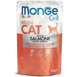 Monge Grill sos za mačke Kitten - Losos 28x85g