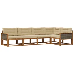 Set vanjskih sofa 5 pcs Prirodna i bež