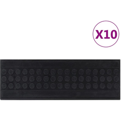VIDAXL Podloge za stopnice 10 kosov 25x75 cm guma