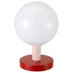 SOLVINDEN LED ukrasna rasveta, na baterije kugla/crvena svetloroze, 26 cm