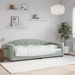 Dnevni krevet svjetlosivi 90 x 200 cm baršunasti