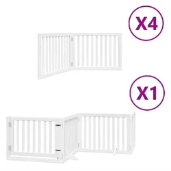 Vrata za pse s vratašcima 12 panela sklopiva 960 cm drvo topole