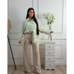 Squareonline Ženske pantalone Beige Flow, Bež