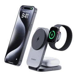 AUKEY MagFusion Z Qi2 3-in-1 Foldable Magnetic Fast Wireless Charging Station