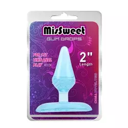 Butt plug Gun Drops Plug, 6.6cm, Plavi