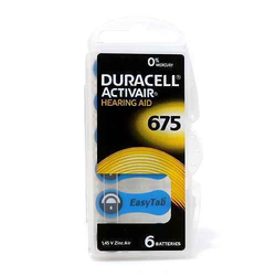 DURACELL Baterija za slušni aparat Zinc Air dugmasta 1.45V ZA675 kutija 6/1