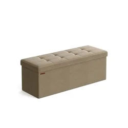 Songmics Shranjevalna klop 110x38x38 cm rjava