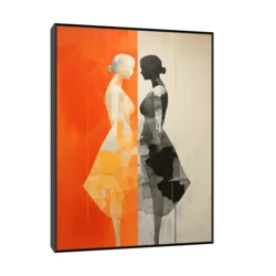 Canvas Slika na platnu Couple, Sa ramom, 90 x 120 cm, Crni