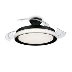 Philips-LED Plafonska lampa sa ventilatorom LED/35W/230V 5500/4000/2700K+daljinski upravljač crna